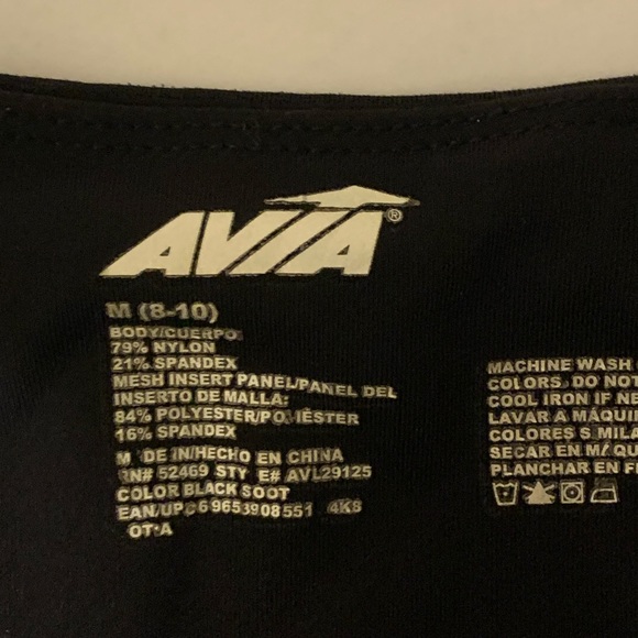 Avia Black Leggings (M 8-10) - Picture 2 of 3